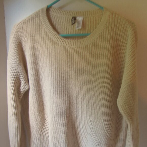 Divided H&M Sweaters - Divided H&M XS Ladies Pullover Knit Sweater Split Hem Zipper Cotton Blend LNC